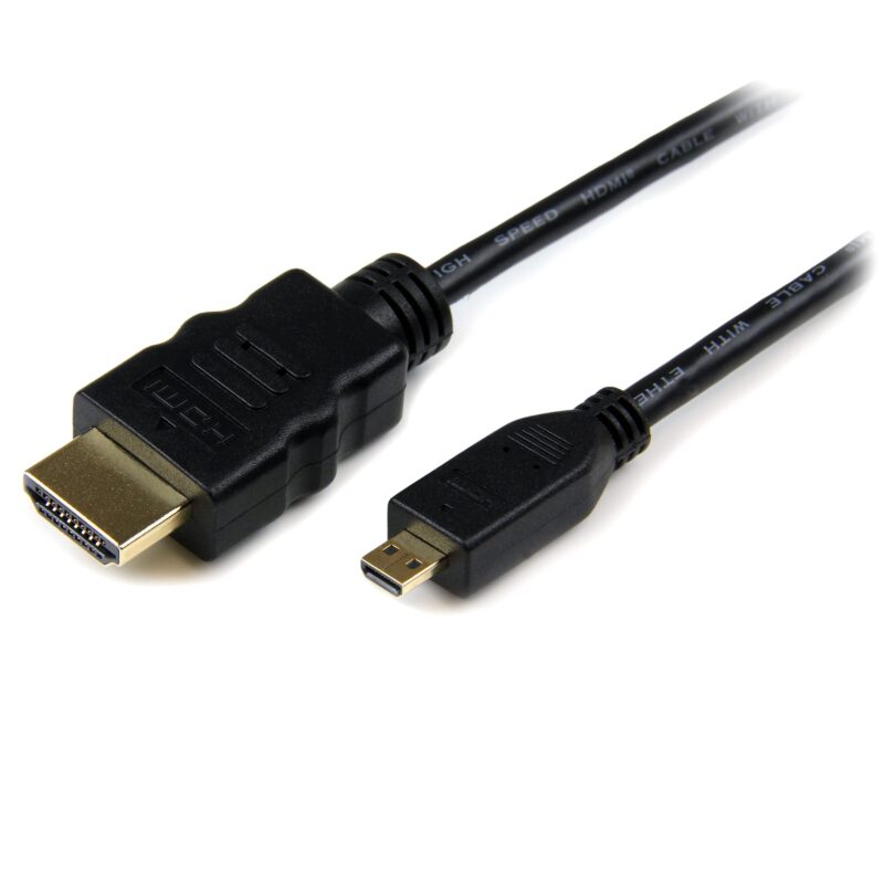 Cable HDMI de alta velocidad con Ethernet a Micro HDMI 3m - 2x Macho - Negro - HDADMM3M