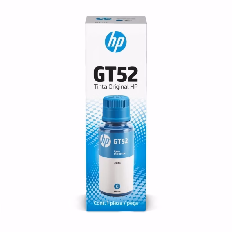 Botella de Tinta HP GT52 Cian Original - M0h54al