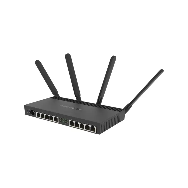 Router Wi Fi MikroTik - 10 puertos ethernet gigabit y 1 puerto SFP+ - RB4011iGS+5HacQ2HnD-IN